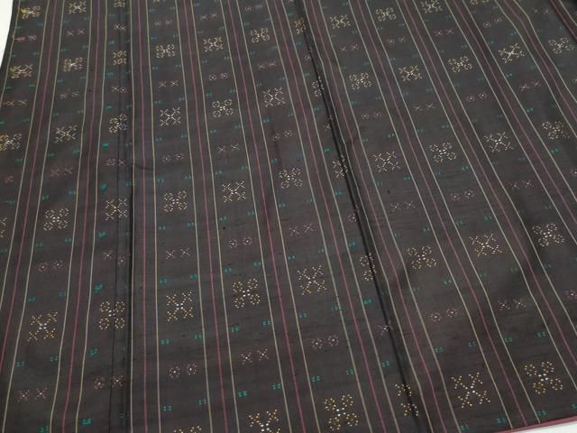 平和屋着物●上質な紬　花織　吉祥文　正絹　逸品　CAAR8256vf 平和屋着物○上質な紬 花織 吉祥文 正絹 逸品 CAAR8256vf - メルカリ