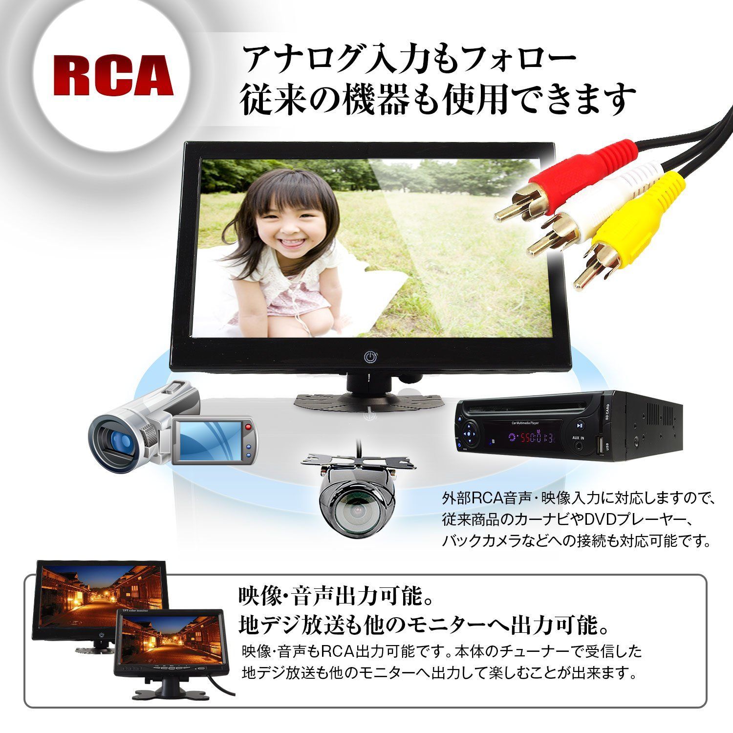 新品 TV ワンセグ HDMI フルセグ RCA 入力 地デジ WSVGA LED液晶