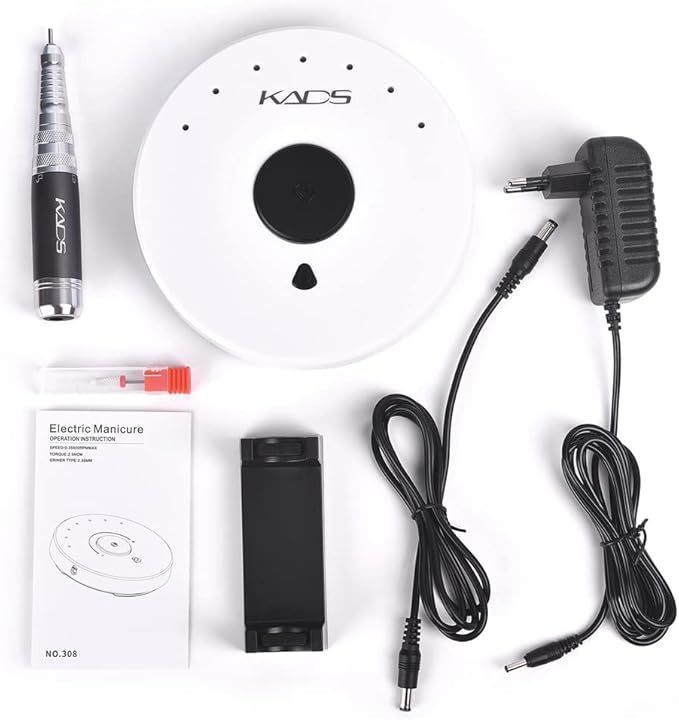 【在庫処分】KADS 35000RPM 電動ネイルファイル ネイルドリルマシン ジェルネイルのオフなどにも最適 電動ジェルネイルオフ ビット付き 電気ネイルファイル ネイルファイル