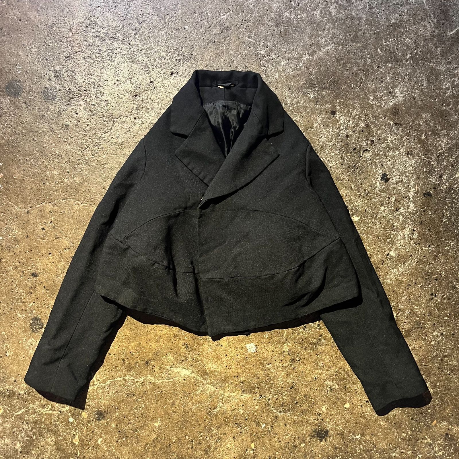COMME des GARCONS 23ss ポリ縮変形ジャケット フック ブラック
