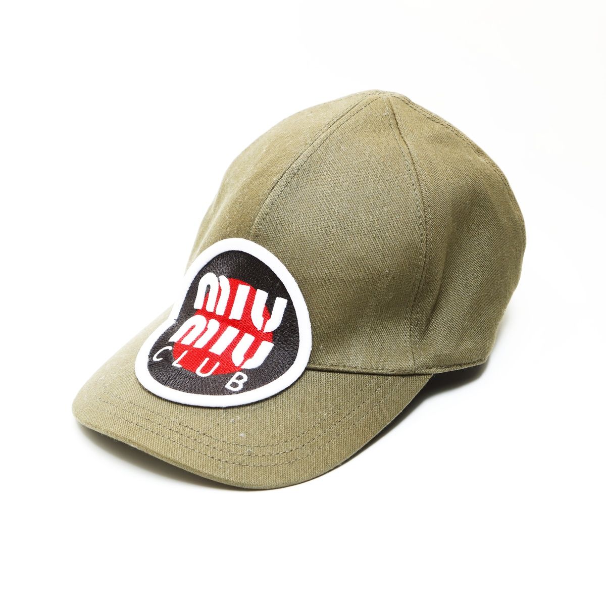 Miu Miu ミュウ ミュウ キャップ キャンバス ロゴ Size L