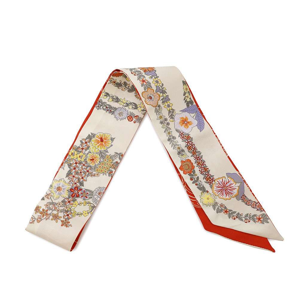 エルメス ツイリー ブリッド ドゥ ガラ アン フルール-アイライナー Brides de Gala en fleurs HERMES シルク 春夏