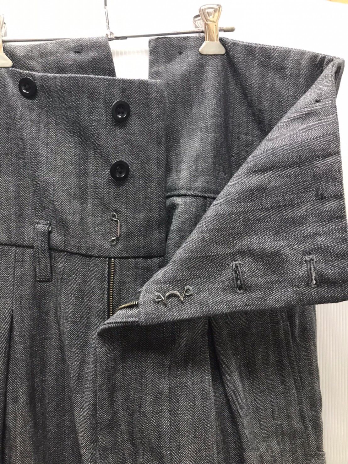 Yohji Yamamoto ハイウエスト ヘリンボーンワイドパンツ 中古・古着通販】Yohji Yamamoto pour homme (ヨウジヤマモト