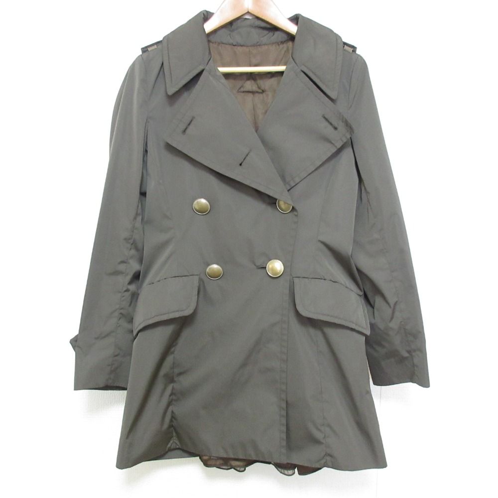 【良品】モンクレール★TARIECスプリングコート　トレンチ　ベージュ　ワッペン 良品 MONCLER S モンクレール×サカイ SANAE サナエ ロゴワッペン