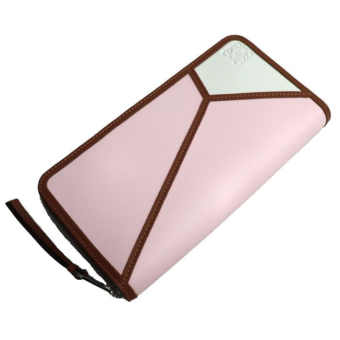 美品 ロエベ ラウンドファスナー二つ折り財布 レディース LOEWE 中古 