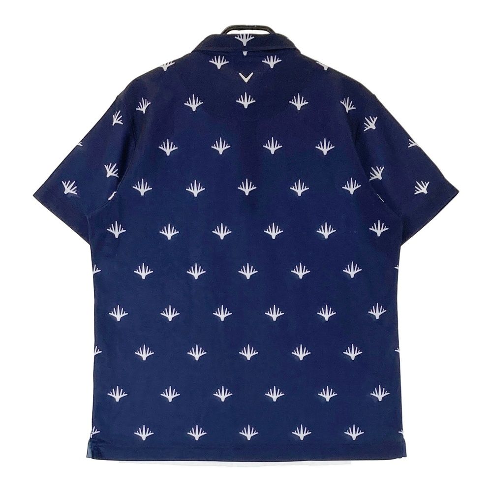 DESCENDANT ポロシャツ 長袖 切替 CACHALOT 刺繍 L 紺 DESCENDANT(ディセンダント) 「CACHALOT POLO LS」ロゴ刺繍