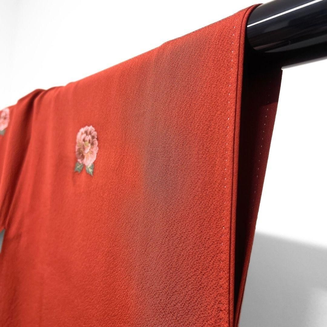 はなくま✾m499＊金駒刺繍 御所車 花車 扇子 牡丹 着物 振袖単品 平和屋着物□豪華振袖 駒刺繍 花蝶文 金彩 正絹 逸品 AAAT0427zg