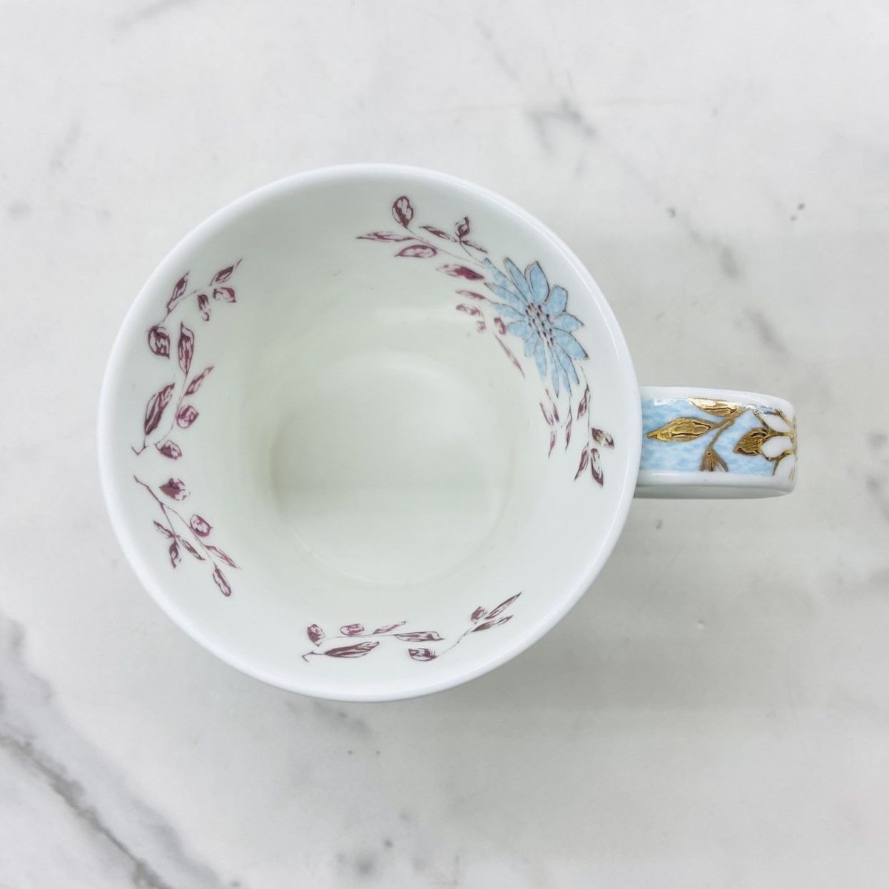 美品♥英国 Dunoon （ダヌーン）の花柄プレート３枚セット DUNOON ダヌーン マグカップ フラワー 花柄 ホワイト×ブルー系