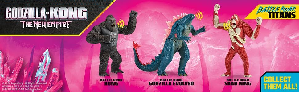 数量限定】Playmates Toys ゴジラ x コング 7インチ バトルロア