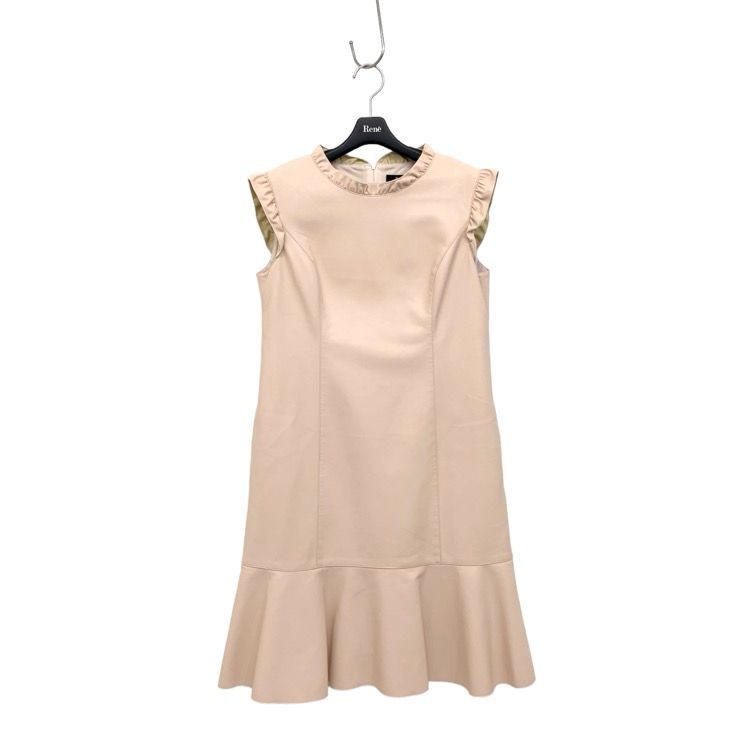 Rene basic ルネ エコレザー ワンピース フリル ピンク 36 5846010 