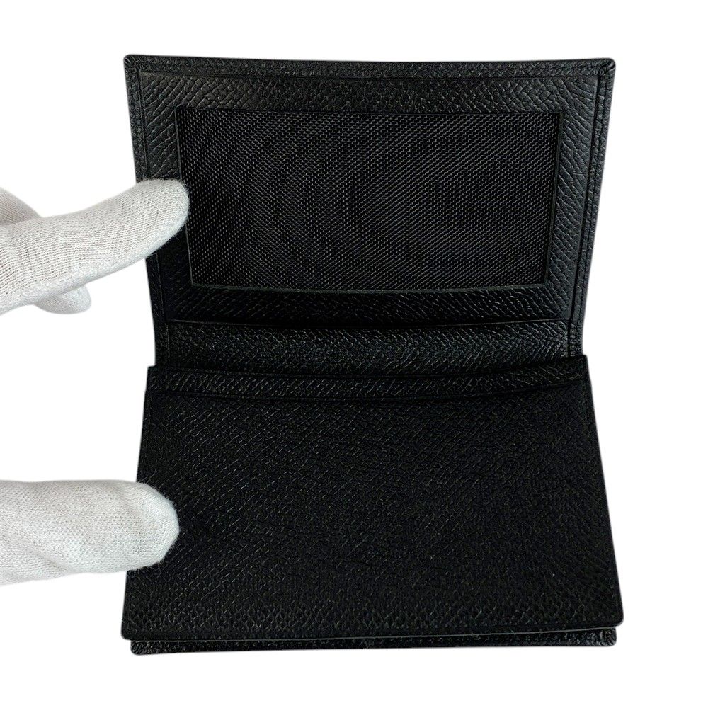 BVLGARI ブラック レザー 名刺入れ BVLGARI ブルガリ 黒 ブラック