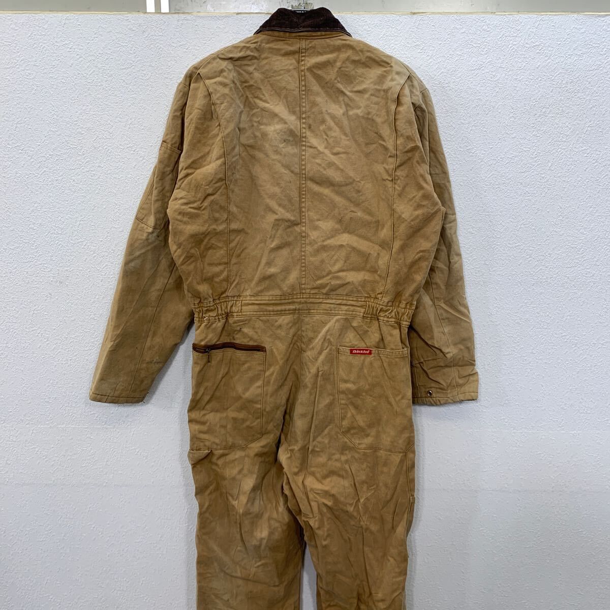 Dickies ダッグ 長袖 つなぎ W36 ベージュ ディッキーズ ジップ