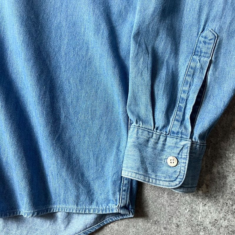 90s USA製 L.L.Bean タータンチェック 片ポケ ボタンダウン