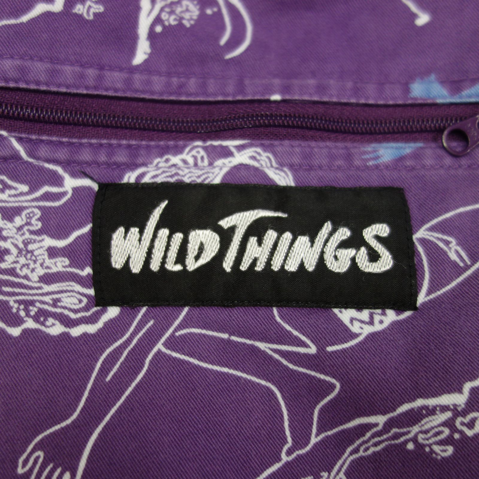 人気 US古着☆WILD THINGS ワイルドシングス クライミングショートパンツ 総柄 SIZE S パープル 人気カラー