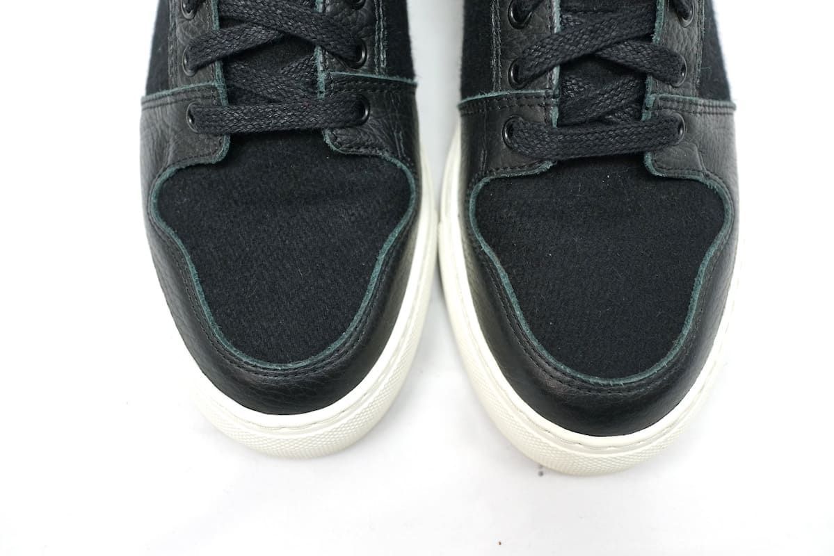 Ami Paris AMI Black Leather/Wool Basket Trainers アミ パリ アミ