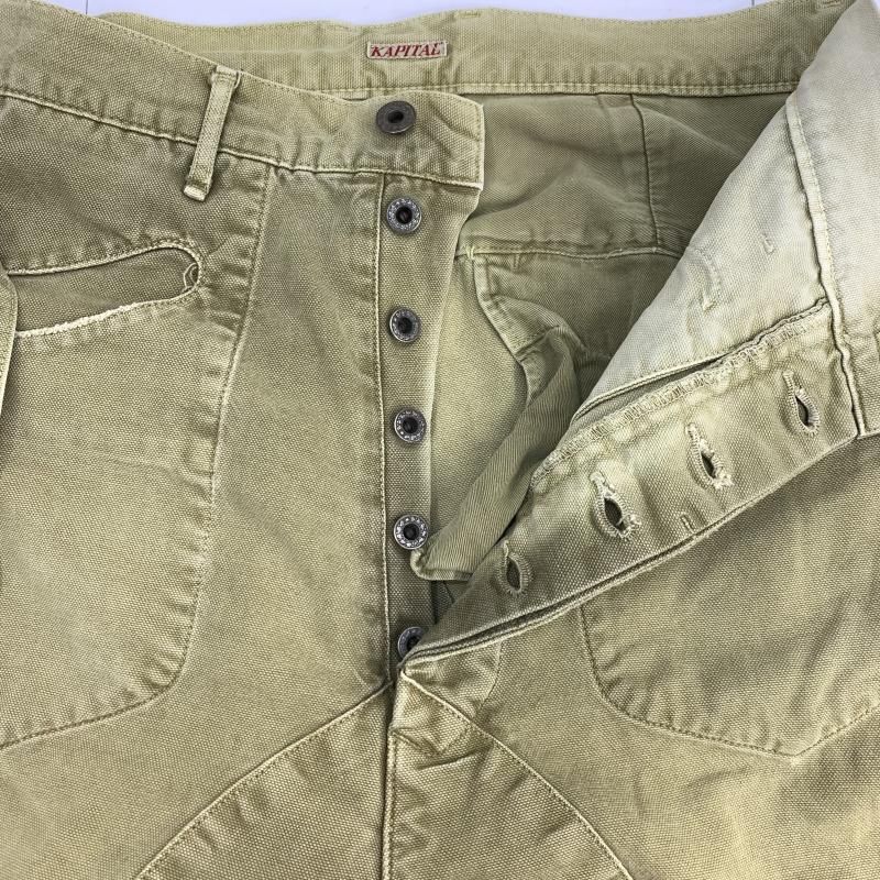 週末セールキャピタル パッチワークパンツ　サイズ2 KAPITAL BORO 岡山児島工場産 パッチワークパンツ サイズ2