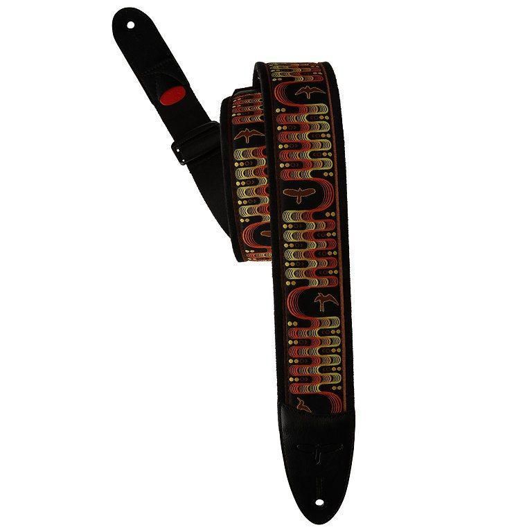 PRS PRS 2.4 Padded Guitar Strap w|FLASH Custom Jacquard Birds Wavelength Orange ギターストラップ ポールリードスミス
