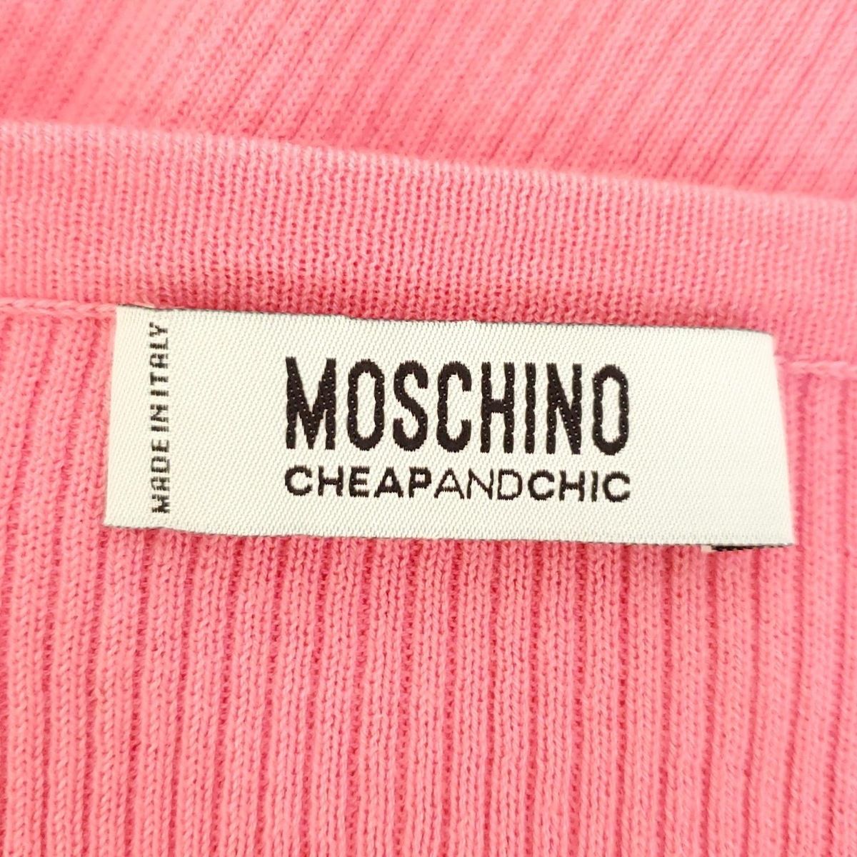 【美品】Moschino Jeans モヘア混　ニット　ピンク モスキーノ　S MOSCHINO JEANS logo-print T-shirt | Pink | FARFETCH