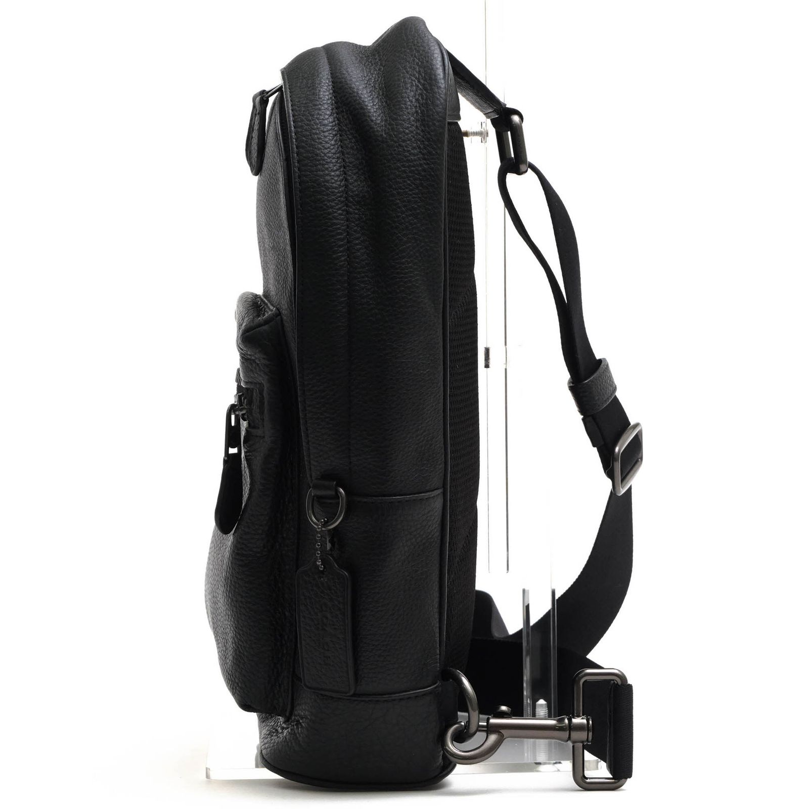 コーチ メンズバッグ C2540 ブラック ボディーバッグ ショルダーバッグ COACH 2540 West Pack / コーチ クロスボディ ペブルドレザー 牛革