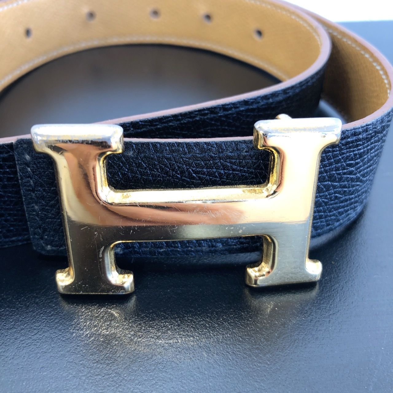 【美品】HIGH CLASS ハイクラス ベルト ゴールド ブラック イタリア製 美品】ヘンリーハイクラス ベルト Hバックル ゴールド - メルカリ