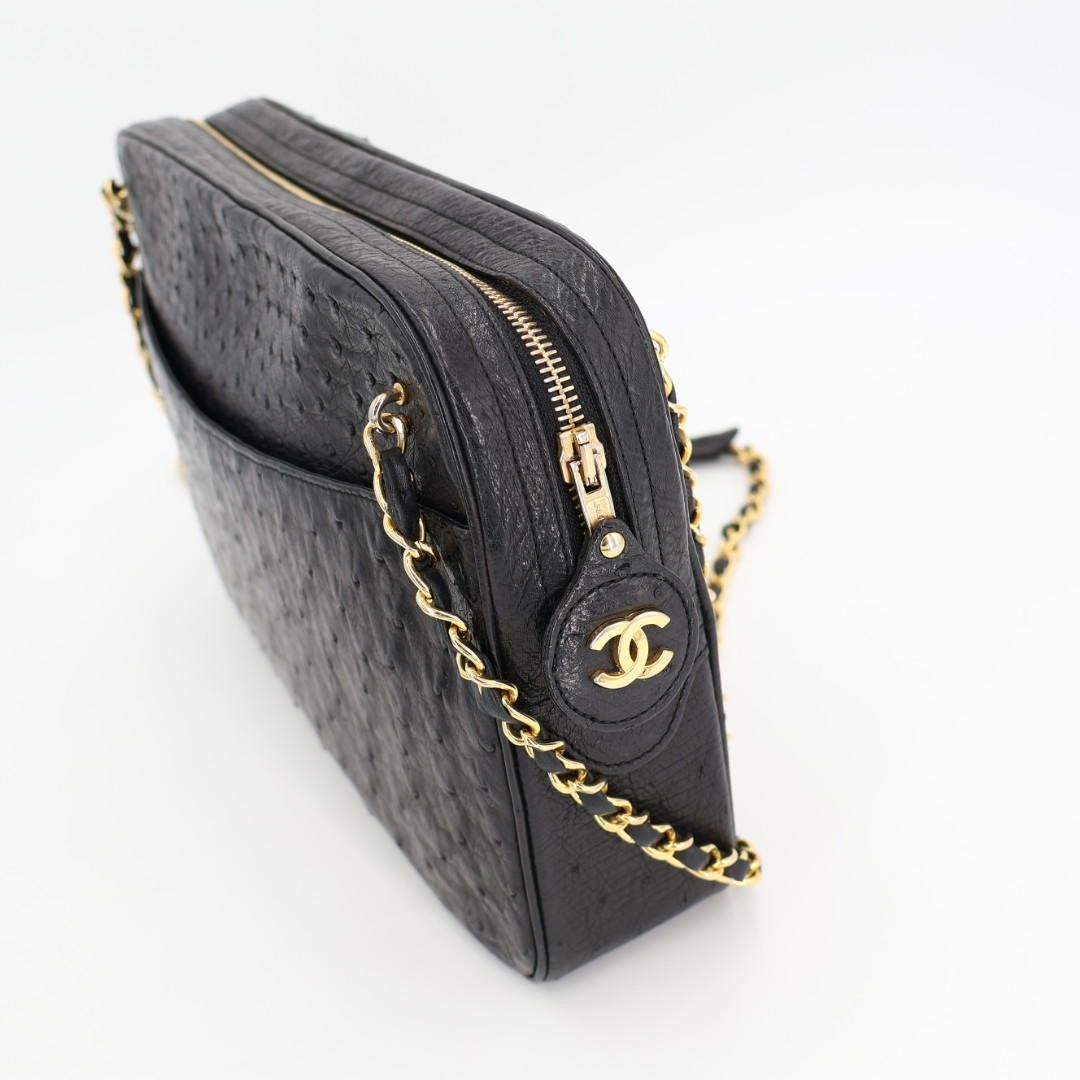 シャネル CHANEL シャネル オーストリッチ チェーンショルダー