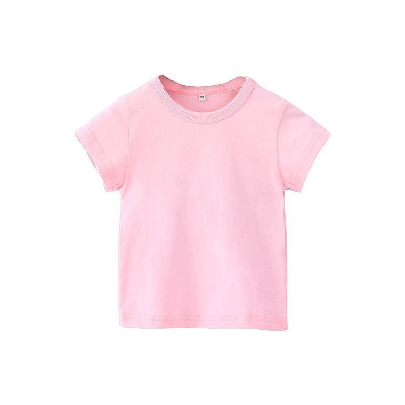 半袖 Tシャツ ピンク 100％綿 無地 子供 キッズ 100 110 120 130 140