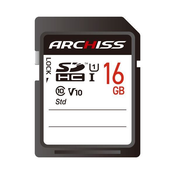 まとめ アーキスSDHCカード UHS-1 CLASS10 紙パッケージ 16GB AS-016GSD-SU1 1枚 ×5セット