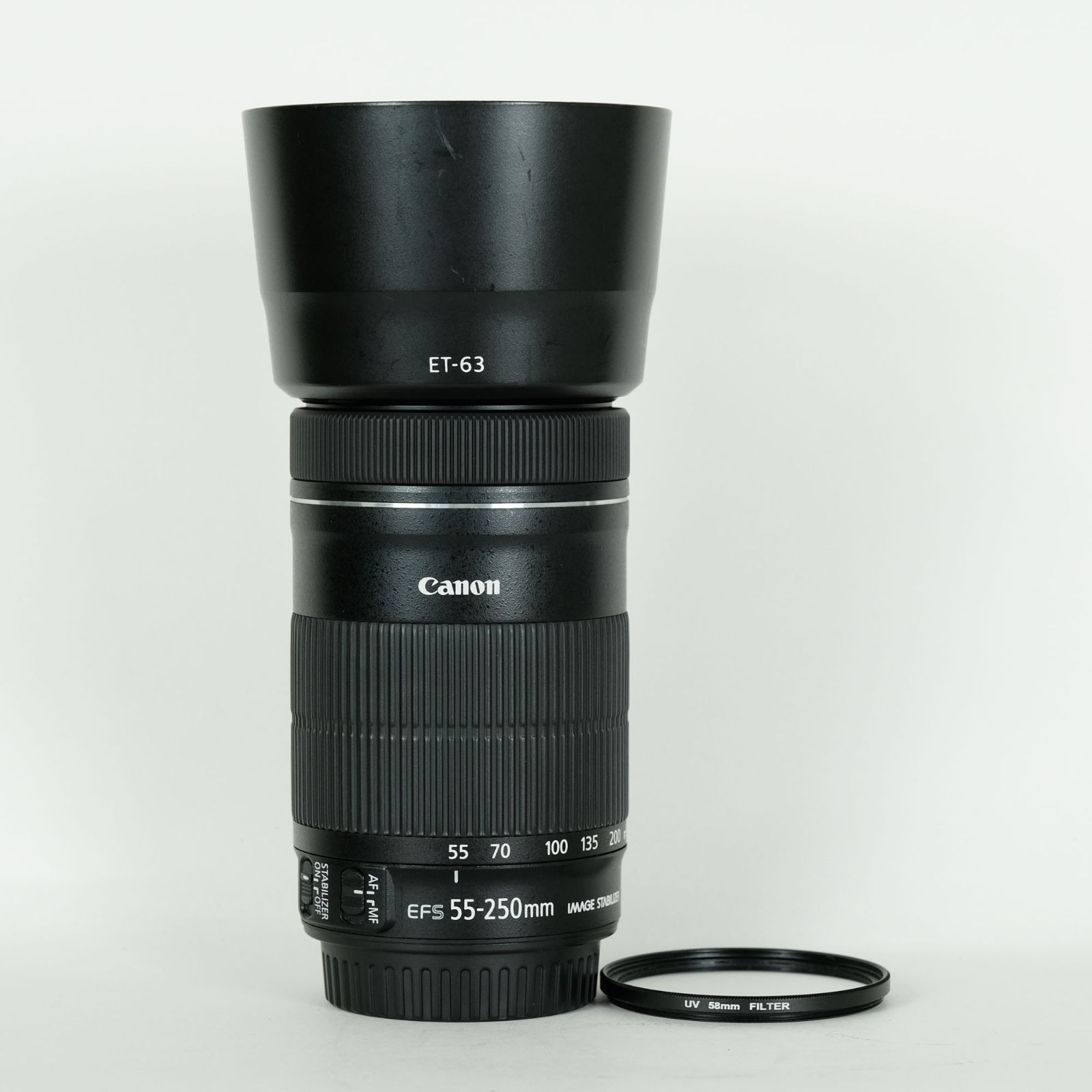 良品｜フード・フィルター付] Canon EF-S55-250mm F4-5.6 IS STM