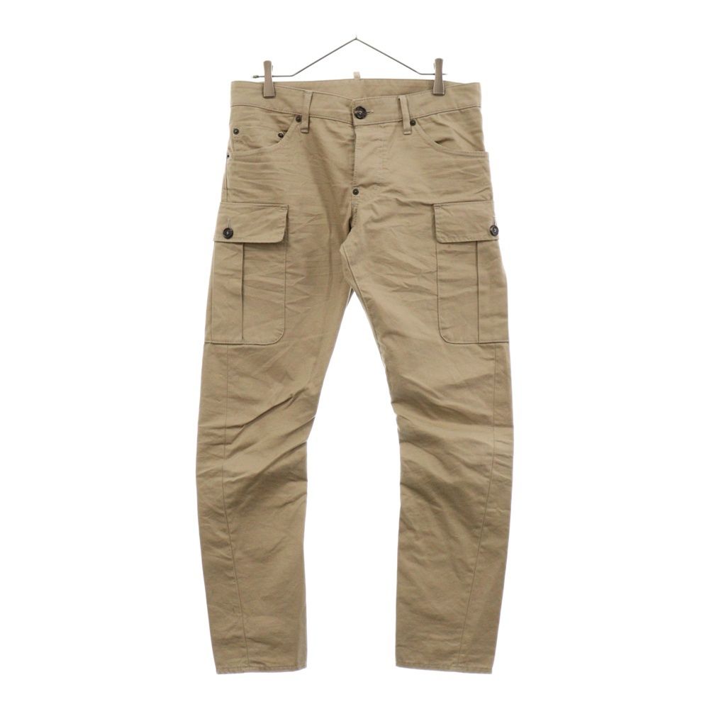 DSQUARED2 (ディースクエアード) 14SS ボタンフライチノカーゴロングパンツ ベージュ S74KA0676