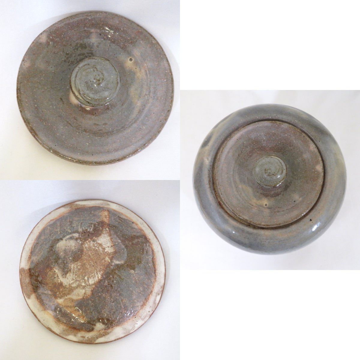 八月の特売品】十四代 坂倉新兵衛作 萩焼 耳付瓢形 水指 一閑塗誂蓋添