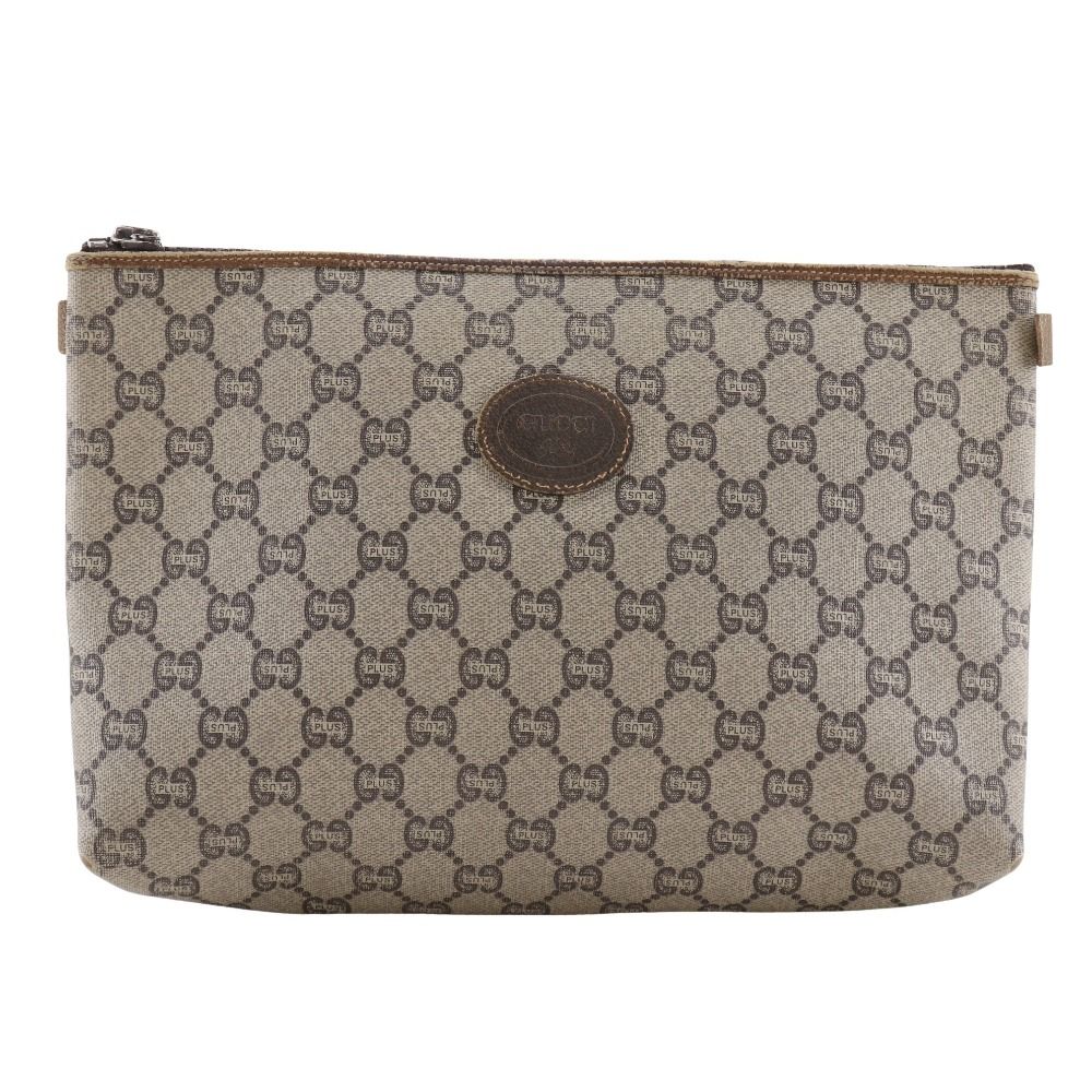 Gucci GGプラス　 パターン ベージュポーチ GUCCI オールドグッチ PLUS グッチプラス クラッチバッグ