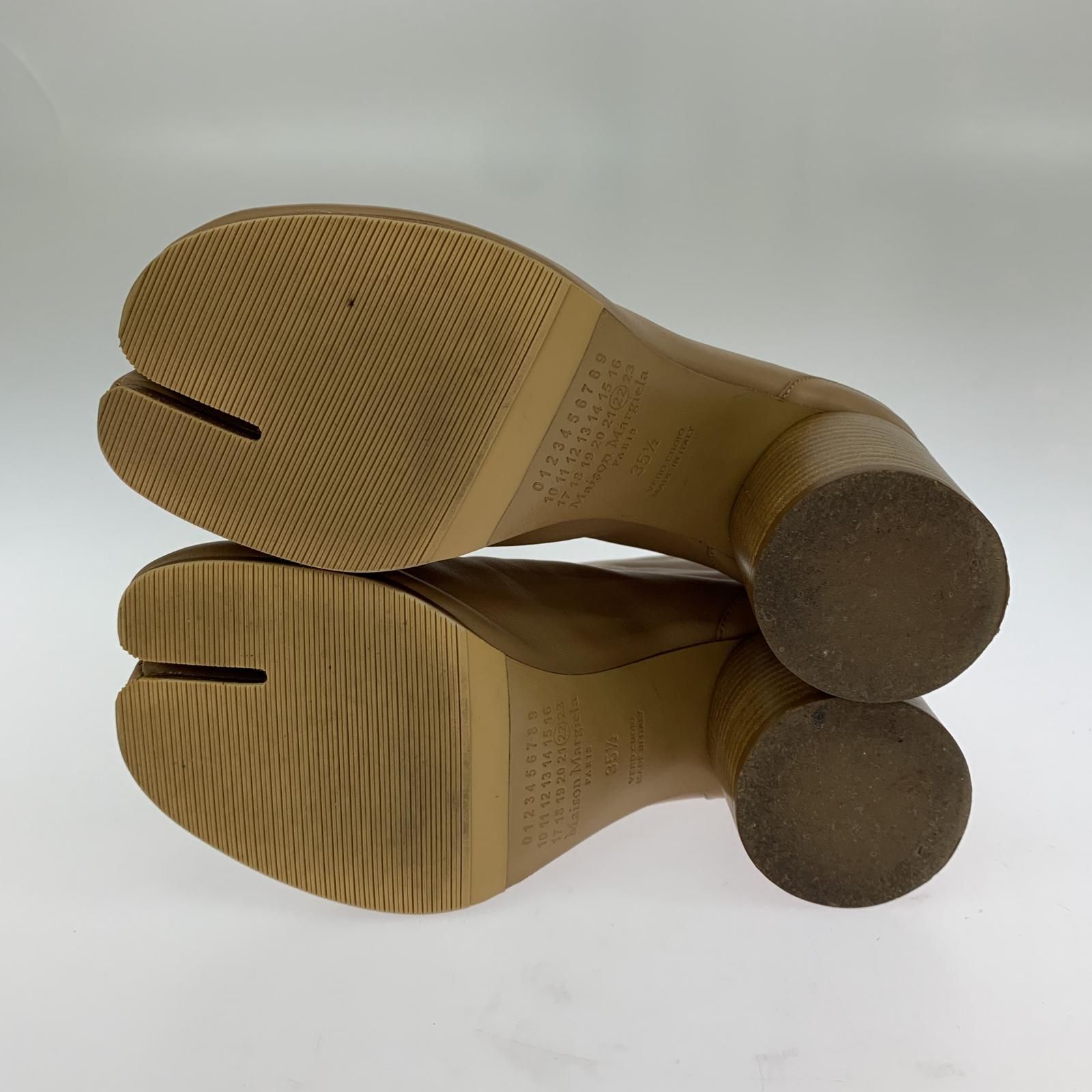 マルジェラ タビブーツ 35 ベージュ メゾンマルジェラ足袋ブーツ