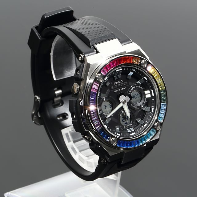 G-SHOCK GST w300 G-Steel レインボー バケットCZダイヤ