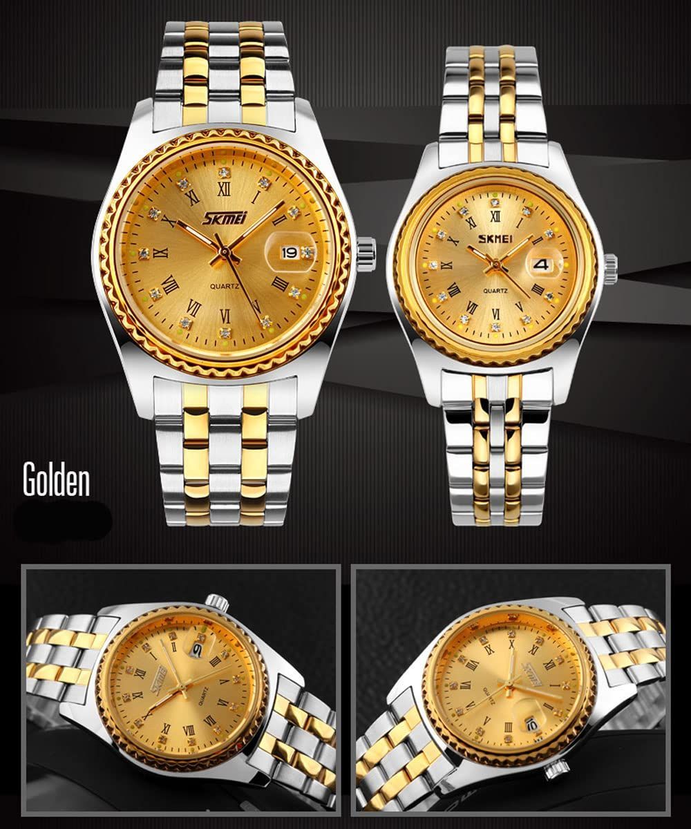 ビジネス クラシック 防水 うで時計 れでいーす アナログ ステンレス クオーツ ブランド シルバー おしゃれ カジュアル ゴールド シンプル 日付女性用 時計 レディース プレゼント 腕時計 金色 Watch