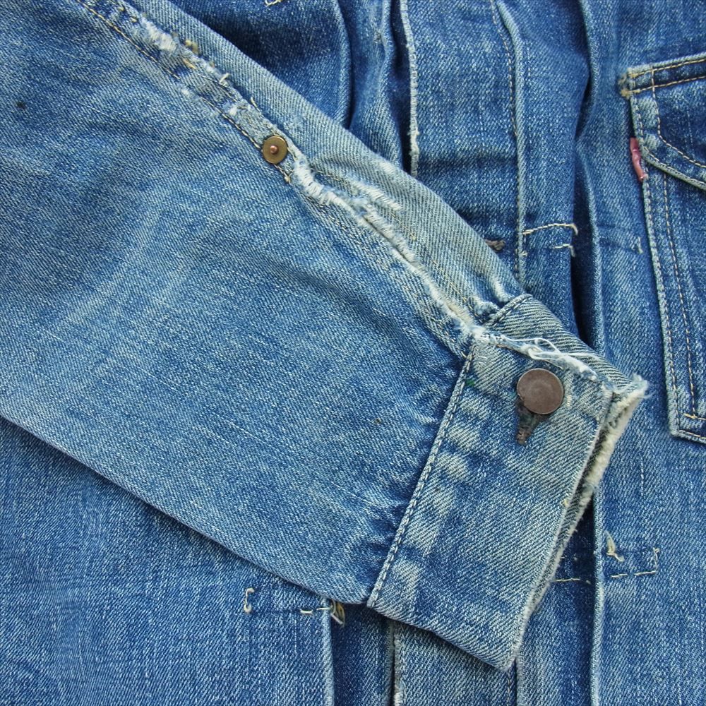 Levi's リーバイス ヴィンテージ オリジナル 506XX 1st 刻印ツメ ドーム型 針無し 片面均等V デニムジャケット インディゴブルー系【中古】