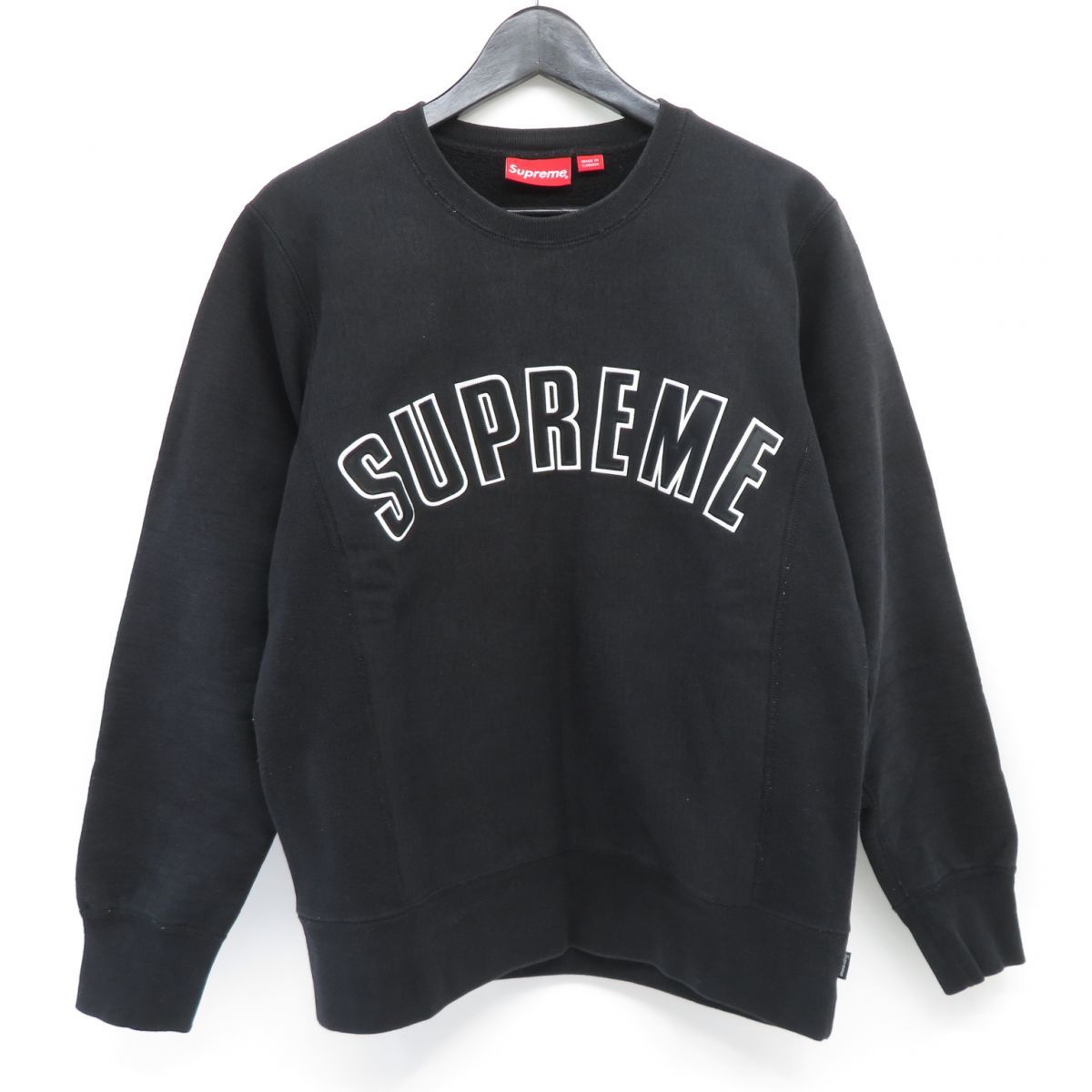 SUPREME】シュプリーム スエット トレーナー アーチロゴ 最高 S 黒