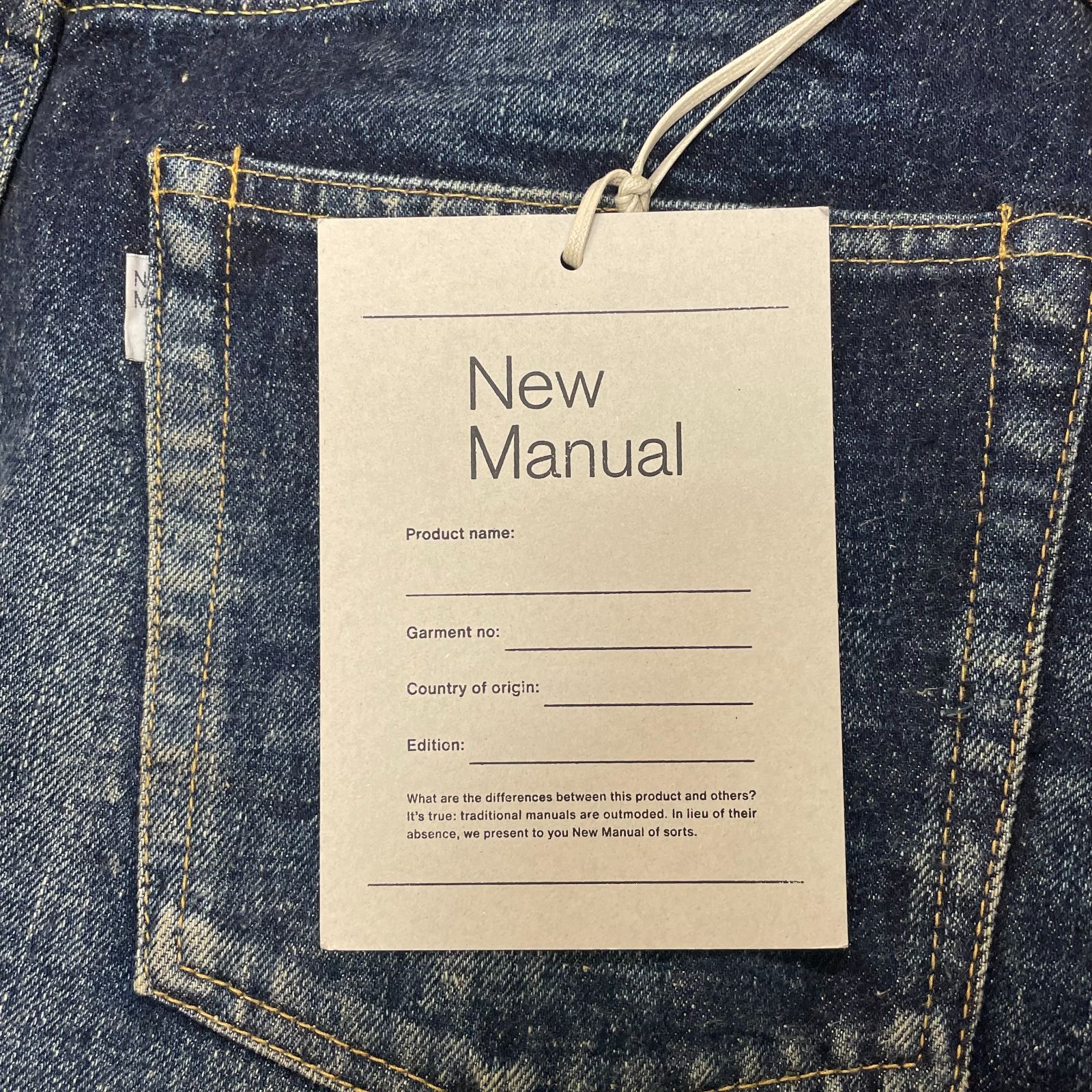 新品 New Manual 23AW デニムパンツ #017 LV 61's TAPERED JEANS