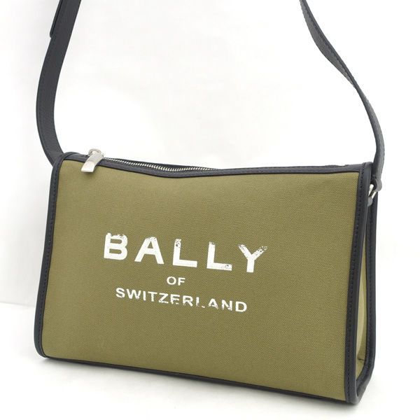 BALLY | バリー ◆ショルダーバッグ|ARKLE|アークル|キャンバス×レザー|カーキ MAC02J CO281 バッグ|バック|BAG|鞄|カバン メンズファッション
