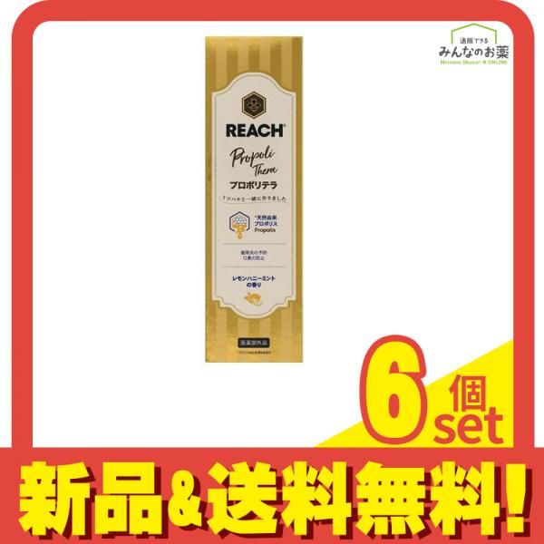 REACH リーチ プロポリテラ 歯みがき レモンハニーミントの香り 120g 6個セット