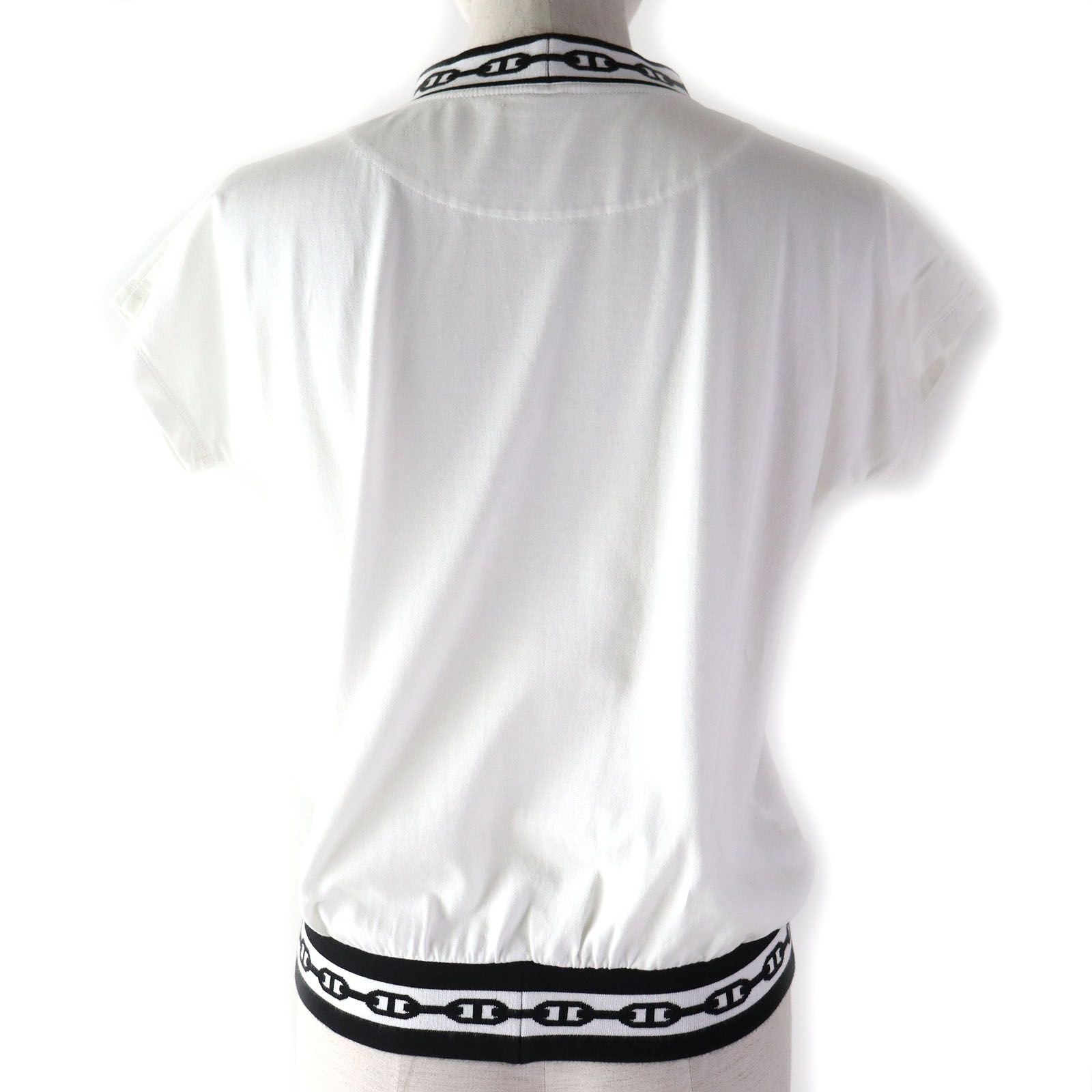 極美品△HERMES エルメス 21AW コットン100％ シェーヌダンクル 半袖T  