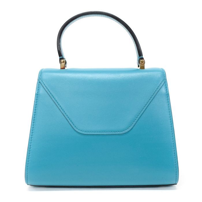 【ABランク】 ヴァレクストラ Valextra ミニ イジィデ ソフトカーフスキン (レザー) GD金具 WBES0036028LOC99BA トップハンドルバッグ ハンドバッグ 手提げかばん レディース アクアマリーナ (ターコイズブルー) 正規品 中古 mbj07004 ヴァレクストラ Valextra ミニ イジィデ ソフトカーフスキン (レザー