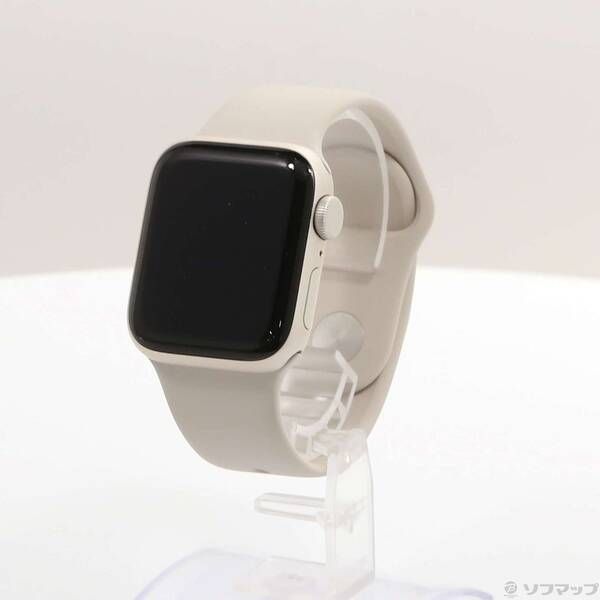 〔 品〕 Apple Watch SE 第2世代 GPS 40mm スターライトアルミニウムケース スターライトスポーツバンド 262