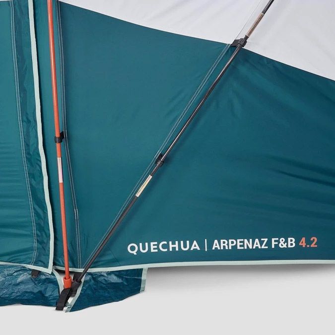 QUECHUA (ケシュア) キャンプ ファミリーテント ポール式 ARPENAZ FAMILY 4.2 FRESH&BLACK - 4人用 2ルーム  2895865 8561167 デカトロン DECATHLON リビングルーム 簡単設営 撤収 遮光 遮熱 - メルカリ