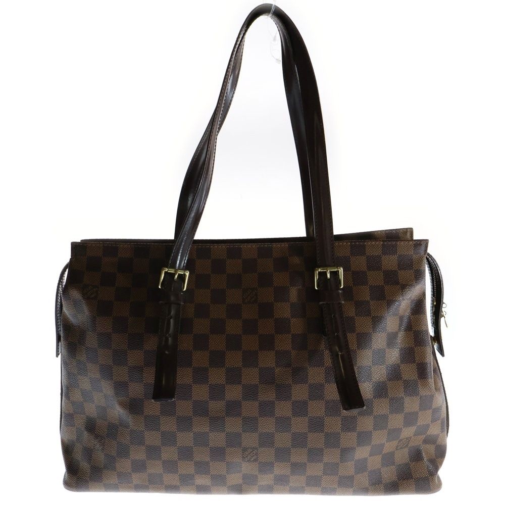 LOUIS VUITTON ダミエ・エベヌ ハンドバッグ LOUIS VUITTON (ルイヴィトン) チェルシー ダミエ エベヌ PVC
