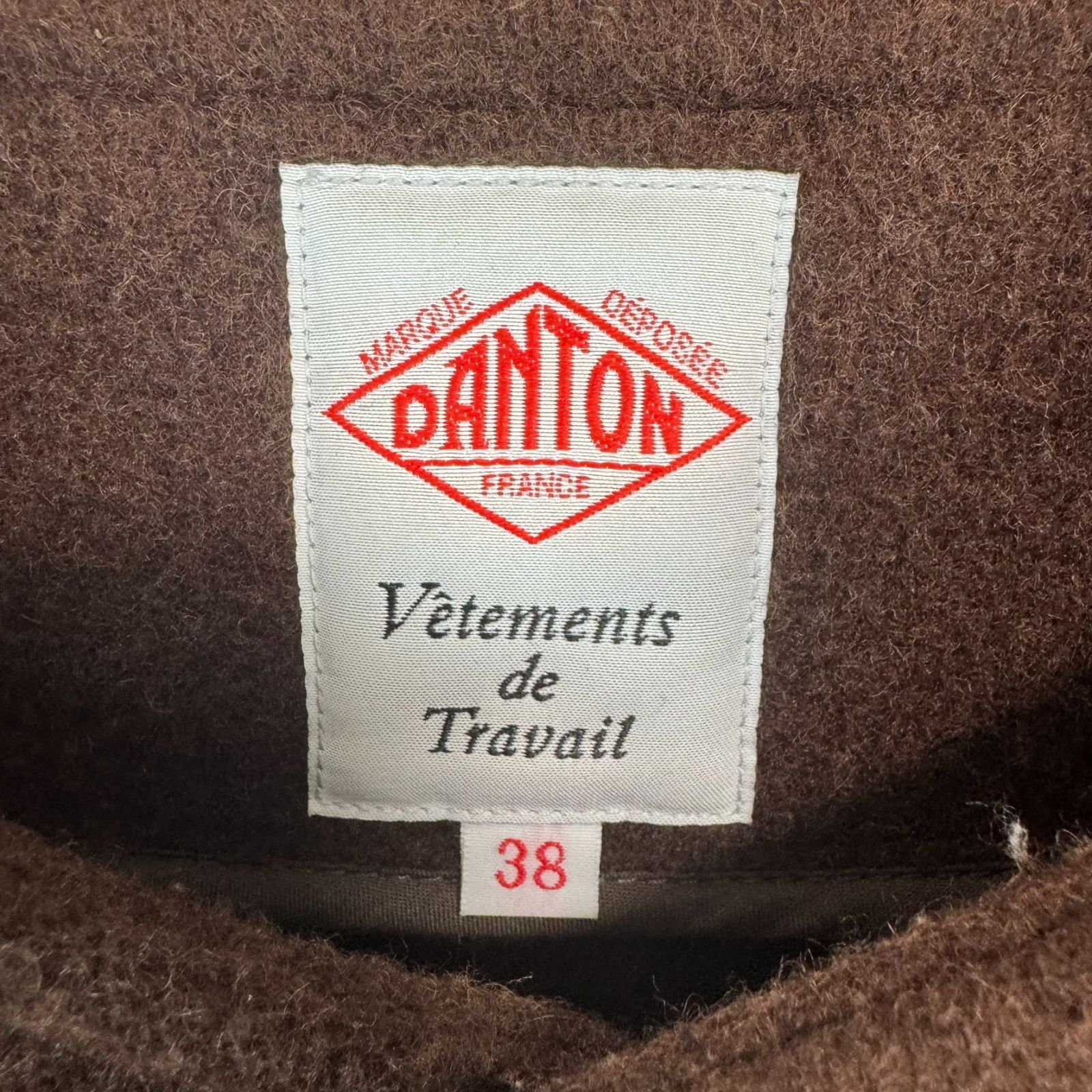 DANTON ダントン ウールモッサジャケット ワンポイントロゴ ロゴ刺繍 