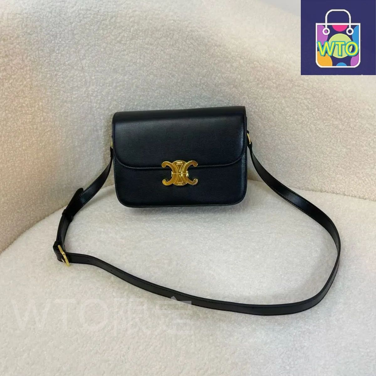 【良品✨】celine セリーヌ　ショルダーバッグ　フィービー期　トリオ　黒 良品✨】celine セリーヌ ショルダーバッグ フィービー期 トリオ