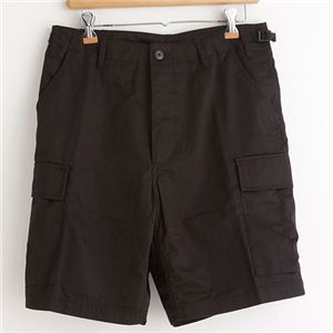アメリカ軍 BDU カーゴショートパンツ 迷彩服パンツ XLサイズ ブラック(黒) 