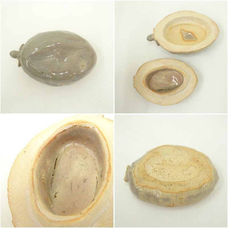 アンティーク　　十一代 坂 高麗左衛門香合 萩焼 十一代 坂高麗左衛門（韓峯）造 干柿香合（共箱） 茶道具 茶道