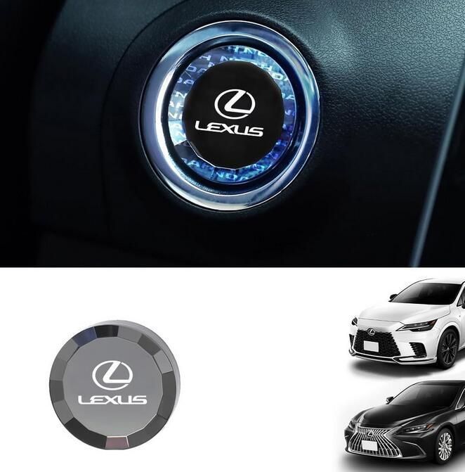 新品【レクサス専用】車用 エンジン スタートカバー レクサス RX系 ES系適用 エンジンボタンカバー LEXUS 専用ロゴ プッシュスタートスイッチ ES200 ES300h 純正交換 スイッチカバー スタートリン