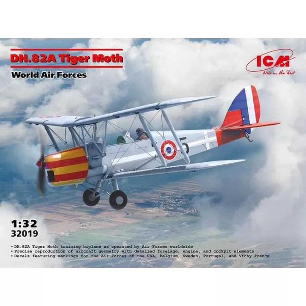 まい 新品】プラモデル 1/32 DH.82A タイガーモス(World Air Forces) [32019